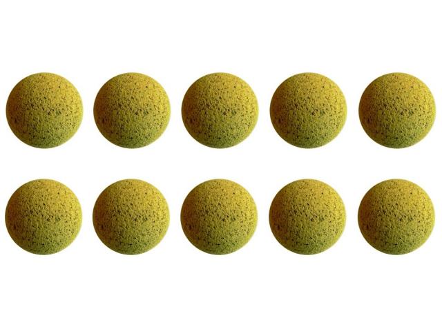 Lot de 10 balles jaunes en liège babyfoot Ø 35 mm, 9,3 g
